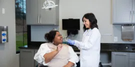 Female ortho patient asking Orthodontist about Invisalign