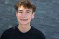 Teen boy in braces