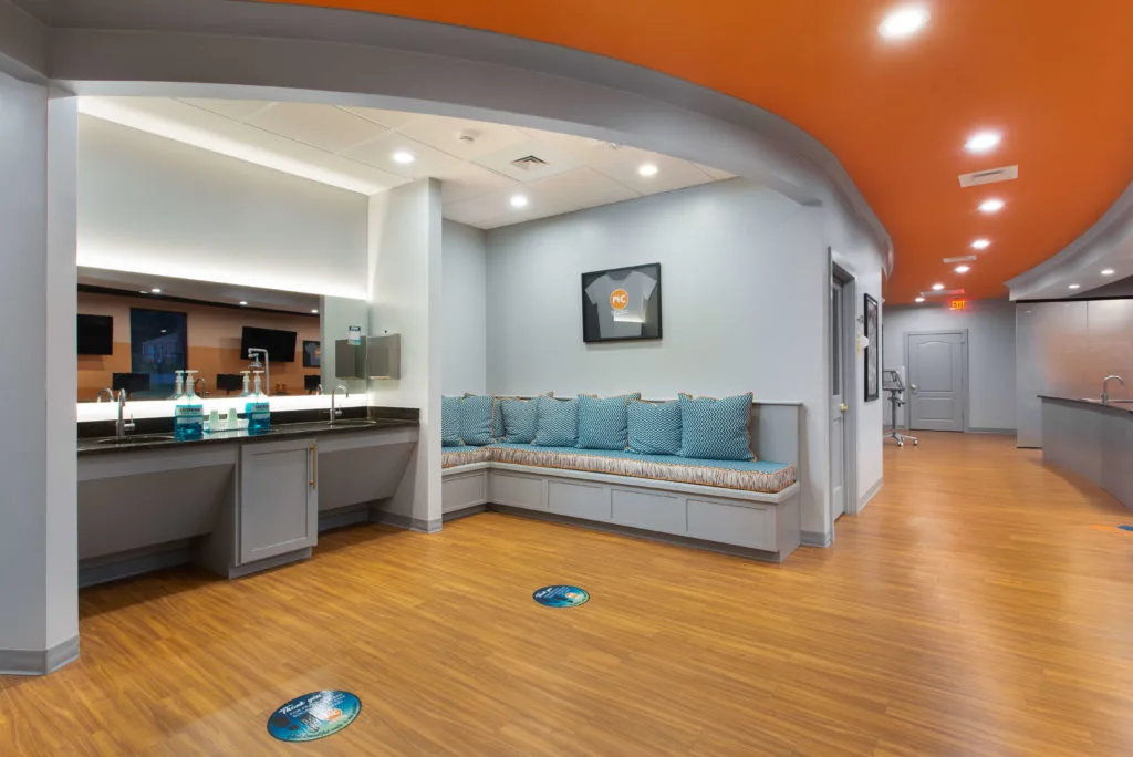 Phone charging station patient amenity