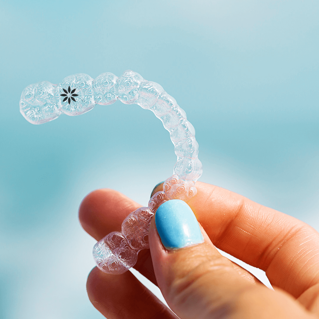 close up of an Invisalign Aligner